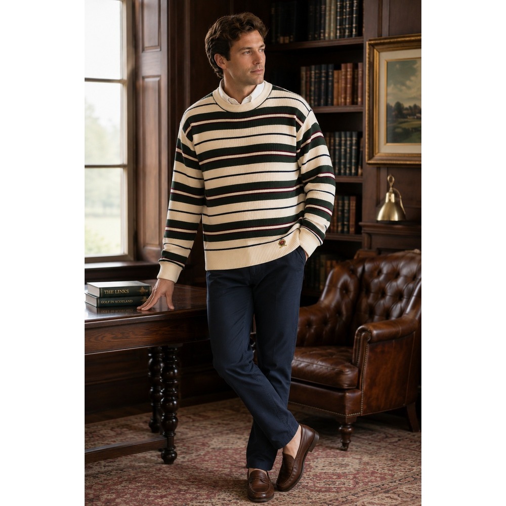 Tommy Hilfiger Sweater XXL Old Money Preppy Quiet Luxury Heritage Cotton Knit
